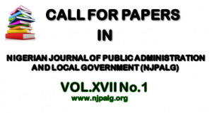 Read more about the article Call for Papers: NIGERIAN JOURNAL OF PUBLIC ADMINISTRATION AND LOCAL GOVERNMENT